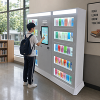HAUMR Library Holds Locker RemoteLocker LibCabinet RFID Kiosco de autoservicio compatible con escaneo de código QR y lector de tarjetas para bibliotecas