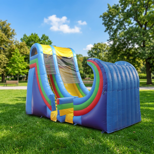 Toboggan aquatique gonflable commercial WINSUN pour enfants, en PVC ignifuge et sans plomb, facile à installer - Product Image 1