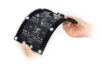 Panneau LED flexible d'intérieur à entretien frontal pour vitrine, mur vidéo LED d'intérieur haute résolution
