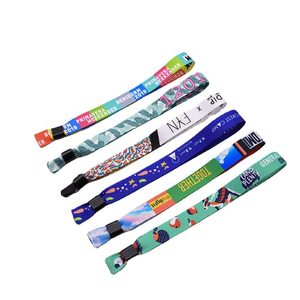 Tùy chỉnh satin Ribbon Vòng đeo tay jacquard dây vòng đeo tay khuyến mãi giá rẻ tổ chức sự kiện dệt Polyester lễ hội dây đeo cổ tay với trượt khóa - Product Image 2