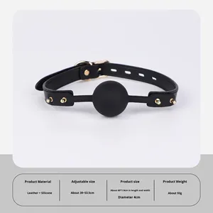 Jouets sexuels <span class=keywords><strong>SM</strong></span>, <span class=keywords><strong>boule</strong></span> buccale en silicone, anneau d'entraînement féminin, bâillon, ouverture forcée de la <span class=keywords><strong>bouche</strong></span>, punition, produit alternatif pour adultes, modèle 140 - Product Image 6