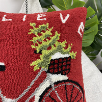 SHH005 luxe broderie crochet oreiller moderne décor à la maison vélo couture Technique fabriqué à la main pour hôtels résidences dessin animé