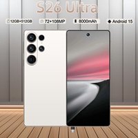 Nouveau Téléphone Android Débloqué 2026 S26Ultra 4G 5G Smartphone 12Go+512Go Écran 7,3 Pouces 108MP Double SIM Avec Logo Pour la Revente
