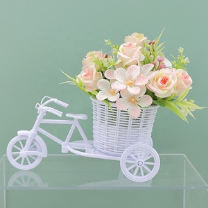 Tricycle en plastique transfrontalier ornements accessoires pour la maison salon supermarché décoration Simulation fleur plante en pot - Product Image 3