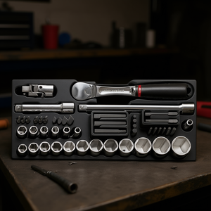 519/607ICEB <b>Tool</b> <b>Storage</b> Set 20 Piece Socket Wrench Kit for Automotive Repair - Product Image 3