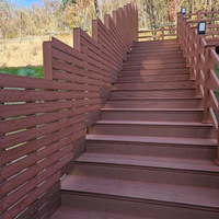 Imperméable extérieur WPC Deck Board Flooring Bois Plastique WPC 3D Wood Grain Composite Decking