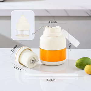 เครื่องคั้นน้ำผลไม้ไฟฟ้าไร้สายแบบพกพา ความจุ 800 มล. ใบมีดสแตนเลส 10 ใบ สำหรับใช้ในบ้าน รถยนต์ และนอกสถานที่ เครื่องทำสมูทตี้ - Product Image 3