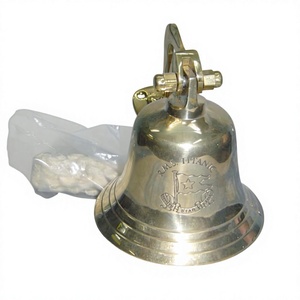 Sonnette de porte en laiton au design antique, à suspendre, écologique, en stock, cloches décoratives, artisanat métallique, cloche de bateau nautique à fixation murale - Product Image 1