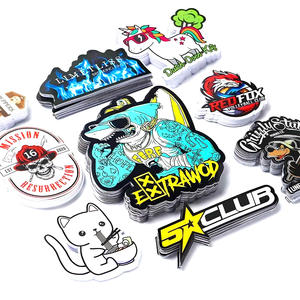 कस्टम उच्च गुणवत्ता मुद्रण वाटरप्रूफ pvc विनाइल कस्टम स्टिकर चिपकने वाला लेबल लोगो डिजाइन यूव प्रूफ डाई कट स्टिकर - Product Image 1