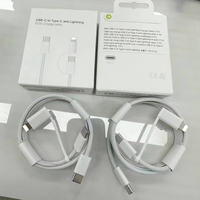 Câble de charge rapide USB-C tressé 2-en-1 pour iPhone 17/16/15/14/13/12/11 PD 60W/20W compatible avec l'imprimante