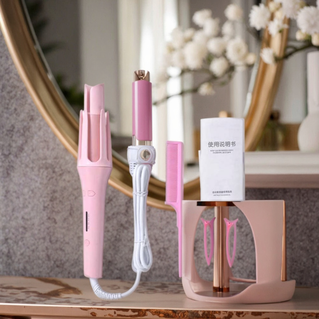 Hot Selling Large Wave Curling Barrel Heatless Electric Hair Styling Tool PTC Heater LED Lazy Sleep Curling Wand Makeup Tool