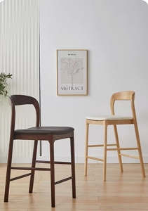Chaise de bar confortable <span class=keywords><strong>en</strong></span> <span class=keywords><strong>bois</strong></span> massif pour café et restaurant Chaise de <span class=keywords><strong>tabouret</strong></span> de bar italienne de luxe Chaise de bar familiale <span class=keywords><strong>en</strong></span> <span class=keywords><strong>bois</strong></span> massif nordique - Product Image 3