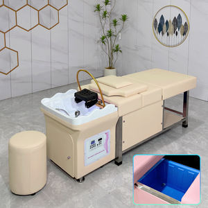 Lit de shampoing de massage portable de luxe avec réservoir d'eau de 90 litres pour salon de beauté de salon de coiffure japonais - Product Image 1