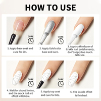 Nouveau Gel Craquelé RS Nail – Gel UV Professionnel pour Ongles, Effet Écaille de Tortue, Soak Off, OEM
