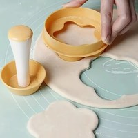 Pâte à pâtisserie Tamper Set Fleur En Forme De Cutter Gâteau Moule Creative Gâteau Tasse Presseur Biscuit Moule Tarte Tamper Cuisine DIY Outil De Cuisson