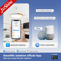 1stshine Lustre Moderne et Simple Décoration de Salon Lampe Ventilateur Chambre à coucher Lampe LED Ventilateur de plafond rétractable avec lumière
