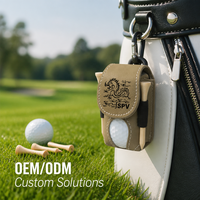 Pochette de golf en cuir PU personnalisable avec logo, vente en gros, porte-balles de golf professionnel, cadeau d'affaires, sac banane de golf