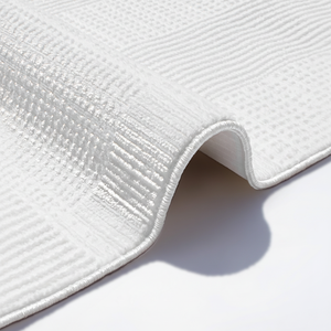 Alfombra Tejida de Terciopelo Blanco Turkua Home, Lavable, de Poliéster de 6 mm, Antideslizante, Moderna, para el Hogar, Tamaño Personalizado, OEM, ODM, Marca Privada, PET - Product Image 1