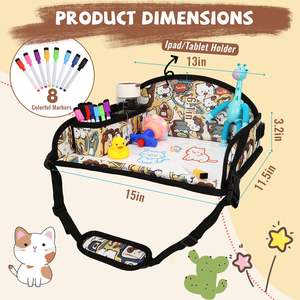 Échantillon gratuit, usine OEM BSCI, plateau de voyage personnalisé pour enfants, plateau de siège auto pour tout-petits, plateau d'activités pour enfants, plateau de voyage pour enfants - Product Image 5