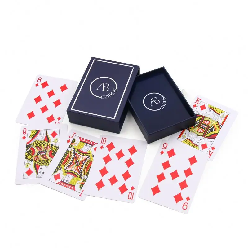 Custom Paper Drawer Box Printing Extreme Quality Flexible waterproof anti break pvc Playing Cards 100% plastic playing cards