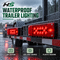 Feu arrière LED HSSH 12V, 28 LED, 205 mm, pour camion lourd, remorque, semi-remorque, véhicule de transport