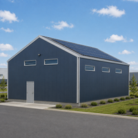 Estructura de Acero Q355B, Almacén de 200 m² con Techo de Paneles Solares para Almacenamiento, Taller o Garaje