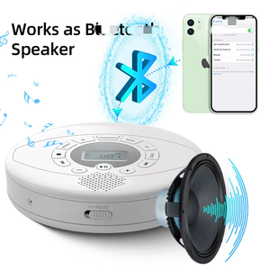 Factory Custom Portable CD <b>Player</b> with BT Built in Speaker <b>USB</b> Rechargeable Multi Function Music <b>Player</b> for Study Home Outdoor - Product Image 5
