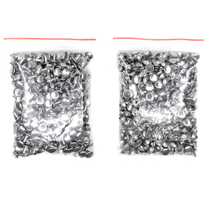 5/6/7/8/9/10/12/15mm Rivets en métal argent Bronze <span class=keywords><strong>dor</strong></span>é noir Rivets en cuir Double face accessoires de bagages couvercle à pression en métal - Product Image 5