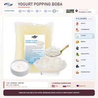 Klaar om te serveren Gecertificeerde Popping Boba 9 smaken 1kgx20 zakken doos Geen koken nodig voor snelwerkende drankenwinkels