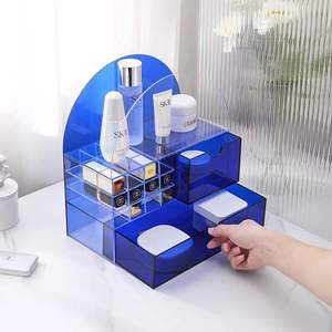 Boîte de rangement moderne en acrylique pour soins de la peau, organisateur de parfums de bureau avec forme rectangulaire en plastique PP et utilisation de cartes magnétiques - Product Image 4