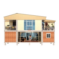 Maisons préfabriquées en conteneurs personnalisées en usine, 3 à 4 chambres, conteneurs de 40 pieds, maisons préfabriquées de luxe à deux étages, maison en kit, villa