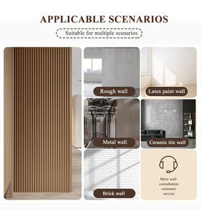 <span class=keywords><strong>Pannelli</strong></span> Acustici in Legno Akupanel Vendita Diretta dalla Fabbrica, <span class=keywords><strong>Pannelli</strong></span> Fonoassorbenti in Vero Legno Impiallacciato <span class=keywords><strong>MDF</strong></span> con Doghe su Feltro PET Nero - Product Image 5