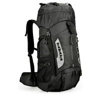 Sac à dos de randonnée sans cadre 70L+5L, léger, imperméable en nylon avec housse de pluie, grand sac à dos de trekking pour hommes et femmes