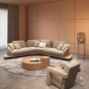 Italiaanse Minimalistische <span class=keywords><strong>Ferrari</strong></span> Doek Sofa Set Voor Grote Appartement Boog Hoek Speciale-Vormige Combinatie Voor Woningmeubilair Dilraba - Product Image 2