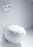 Nouvelle arrivée suspendu dernier design moderne salle de bain murale wc en céramique cuvette de toilette oeuf forme ronde mur suspendu toilette