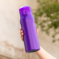 Bouteille d'eau portable en acier inoxydable à double paroi de 750 ml pour le sport et la perte de poids, avec capsules de saveur – Vente en gros