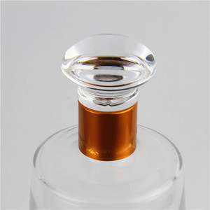 Tapón de Vino Redondo de Vidrio Prensado y Pulido, Antiderrames, en Forma de Bollo, Cristal <span class=keywords><strong>K9</strong></span> Grabado, Cierre a Presión, Logotipo Personalizado, 750 ml, Blanco - Product Image 6