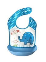 Bavoir pour bébé en tissu doux de dessin animé, bavoir pour nourrissons, attrape-nourriture, imprimé avec de jolies images, en matériau EVA, lavable, écologique