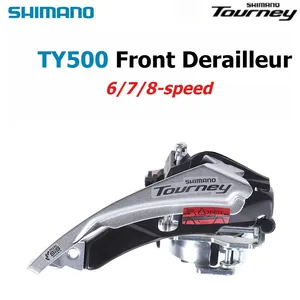 <span class=keywords><strong>SHIMANO</strong></span> TOURNEY FD TY500 <span class=keywords><strong>Desviador</strong></span> Delantero de 3x6, 3x7 y <span class=keywords><strong>3x8</strong></span> Velocidades, Abrazadera de 31.8mm y 34.9mm, Montaje de Banda para Bicicleta de Montaña MTB - Product Image 1