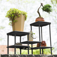 Support à fleurs en résine à 5 niveaux, 3 niveaux connectés, style chinois, non pliable, pour intérieur/extérieur, présentoir pour plantes succulentes, jardin