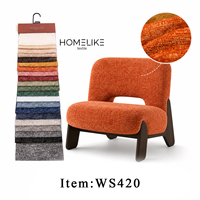 Tissu d'ameublement 100% polyester chenille tissée 370 GSM, grammage lourd, pour canapé, fauteuil, housse de coussin et décoration d'oreiller