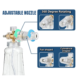 Canon à mousse adapté aux nettoyeurs haute pression Pistolet à mousse à neige Pistolet à mousse livré avec une buse réglable à couplage rapide de <span class=keywords><strong>1</strong></span>/4" - Product Image 4
