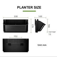 Macetas Verticales Cuadradas Negras para Jardín Vertical, Ecológicas, Biodegradables, Duraderas, Modernas, para Interiores y Exteriores, con Autorriego