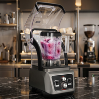 Pembuat Smoothie kedap suara komersial pengaduk pembuat jus elektrik prosesor makanan untuk buah sayuran es penghancur fungsi Milkshake