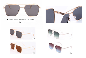 2963 Nouvelles Lunettes de Soleil Tendance de Luxe à Monture Métallique Carrée Dégradée pour Femmes et Hommes, Style Vintage Personnalisé, Designer 2025 - Product Image 4