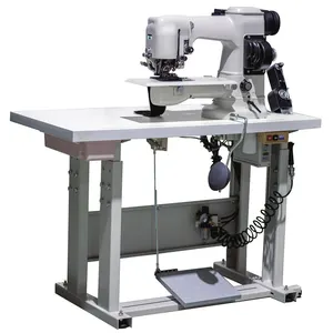 Máquina automática de Cachemira de doble cara 360A, ribete de bolsillo, pie para caminar, máquina de coser en zigzag inteligente Industrial