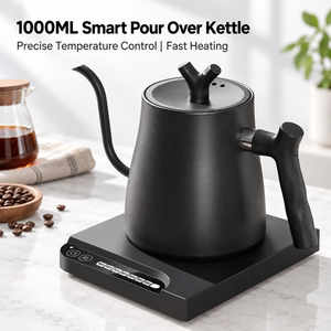 Hervidor Eléctrico Kingze OEM Barista Tools de <span class=keywords><strong>1</strong></span> <span class=keywords><strong>Litro</strong></span> y 1000W con Control de Temperatura y Boquilla de Cuello de Cisne para Preparar Café y Té - Product Image 1