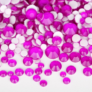 Serie de neón personalizada, tamaño mixto, diamantes de imitación con parte posterior plana, decoración de <span class=keywords><strong>uñas</strong></span> y funda de teléfono, decoración DIY, cristal brillante, venta al por mayor - Product Image 2