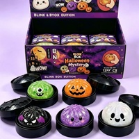 Jouet Squishy Fantôme d'Halloween en forme de boule de maltose, jouet anti-stress à presser, jouet sensoriel de décompression, ensemble cadeau en TPR