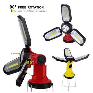 3 ב 1 LED נייד קמפינג מנורות מקופל פנס חירום פנס אוהל אור קמפינג עבור הוריקן טיולים הישרדות - Product Image 3